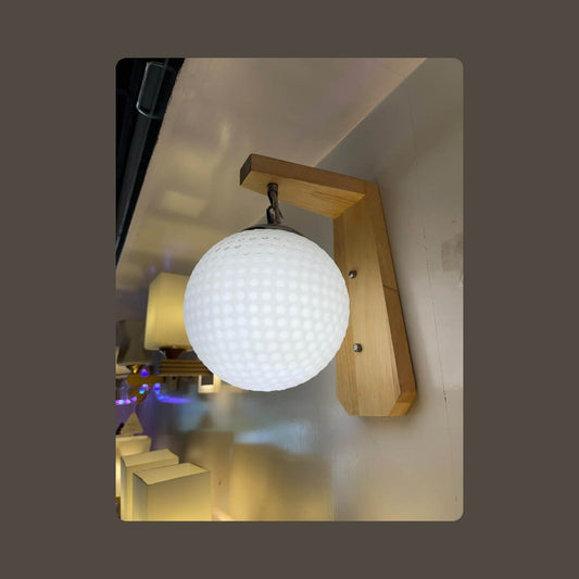 ✨ Wood and Glass Dome Wall Light ✨